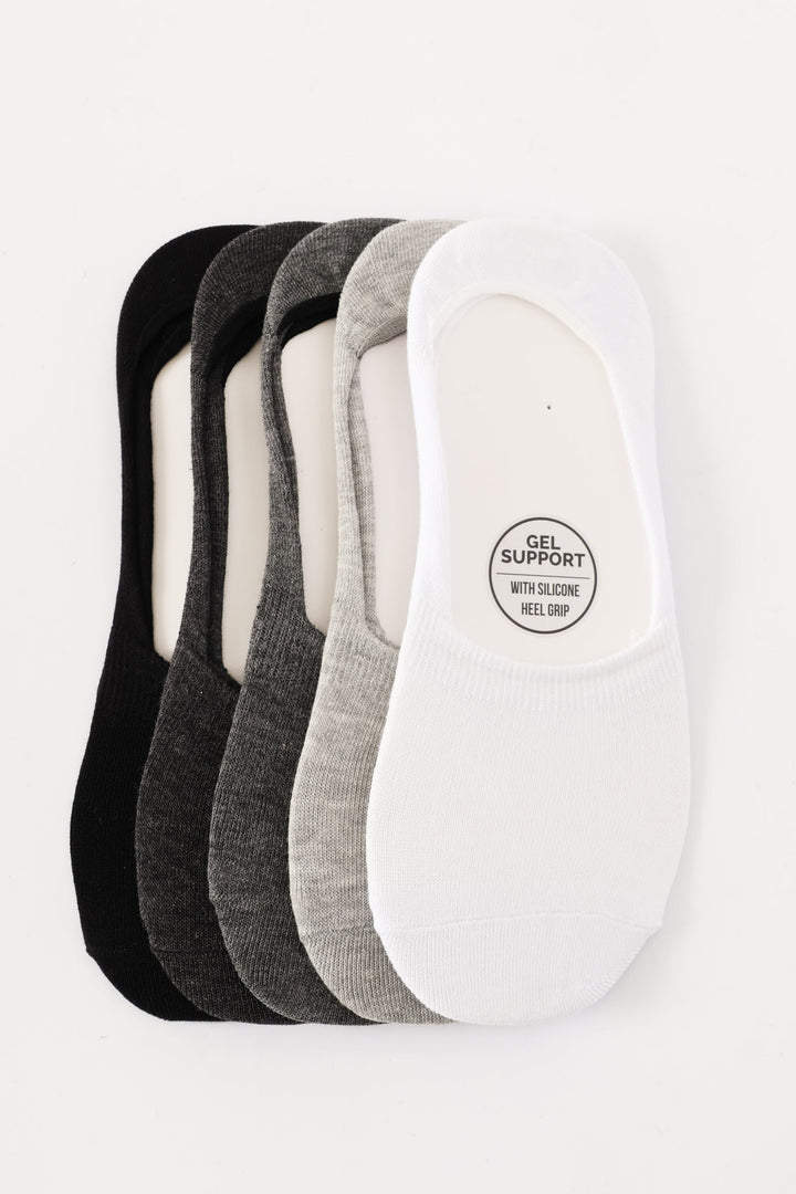 Men's 5 Pack Secret Sock - Grey Melange