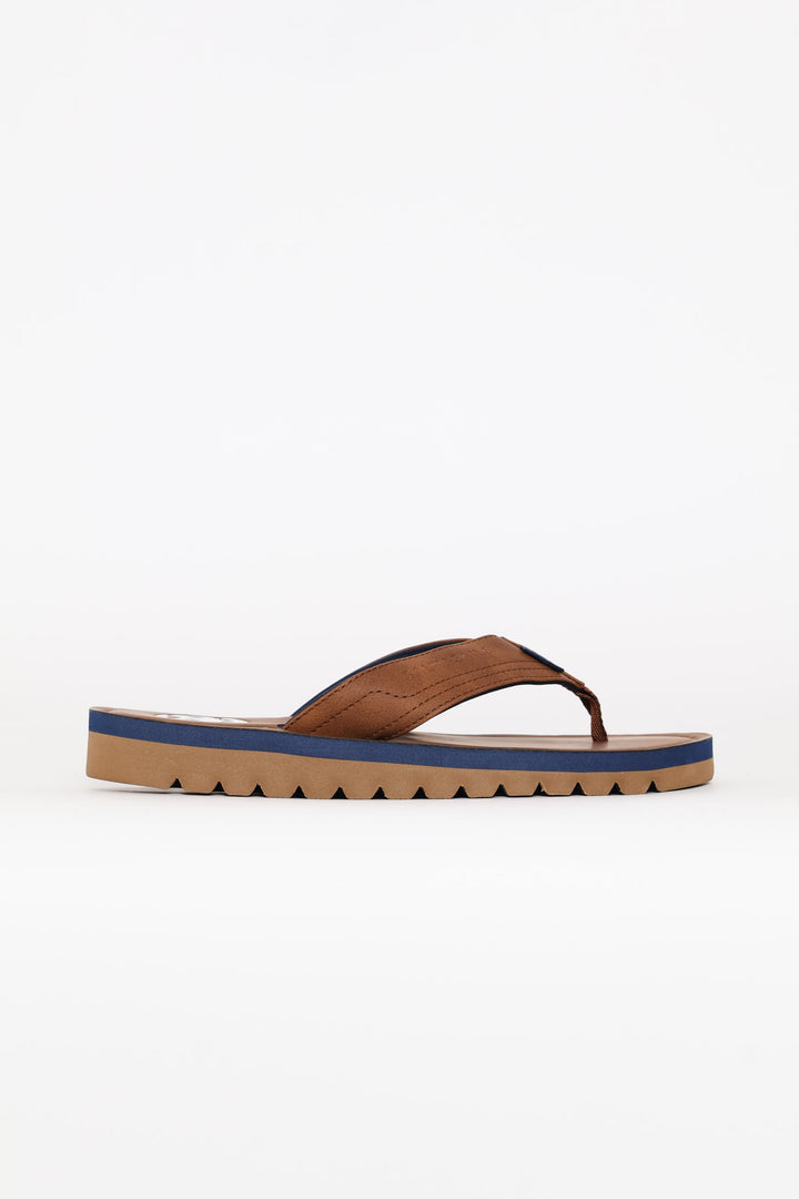 Compass Wide Vamp Sandal - Tan