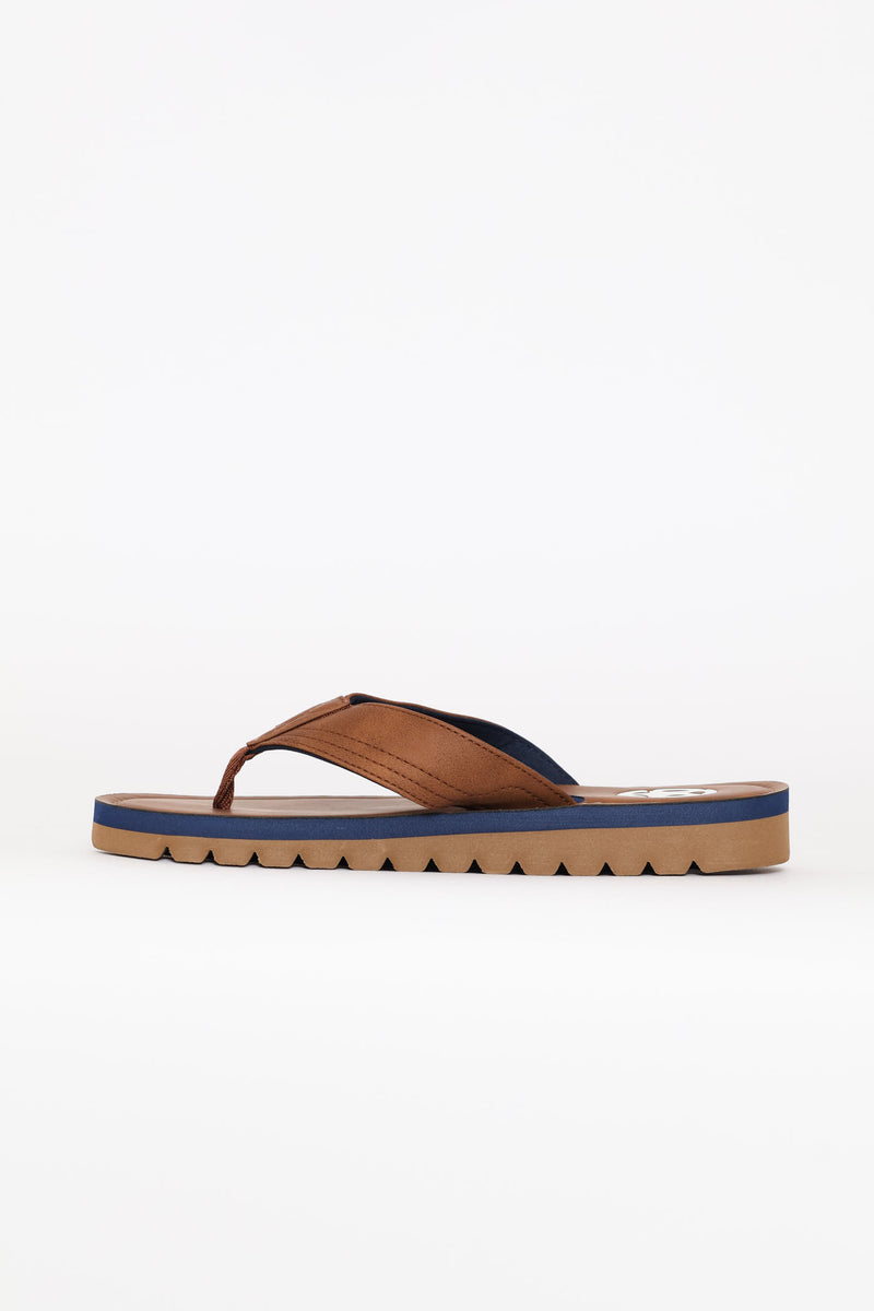 Compass Wide Vamp Sandal - Tan