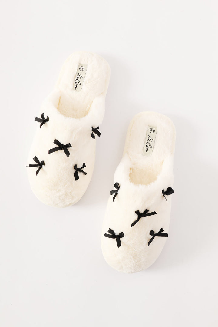 Multibow Slipper - Black/Cream