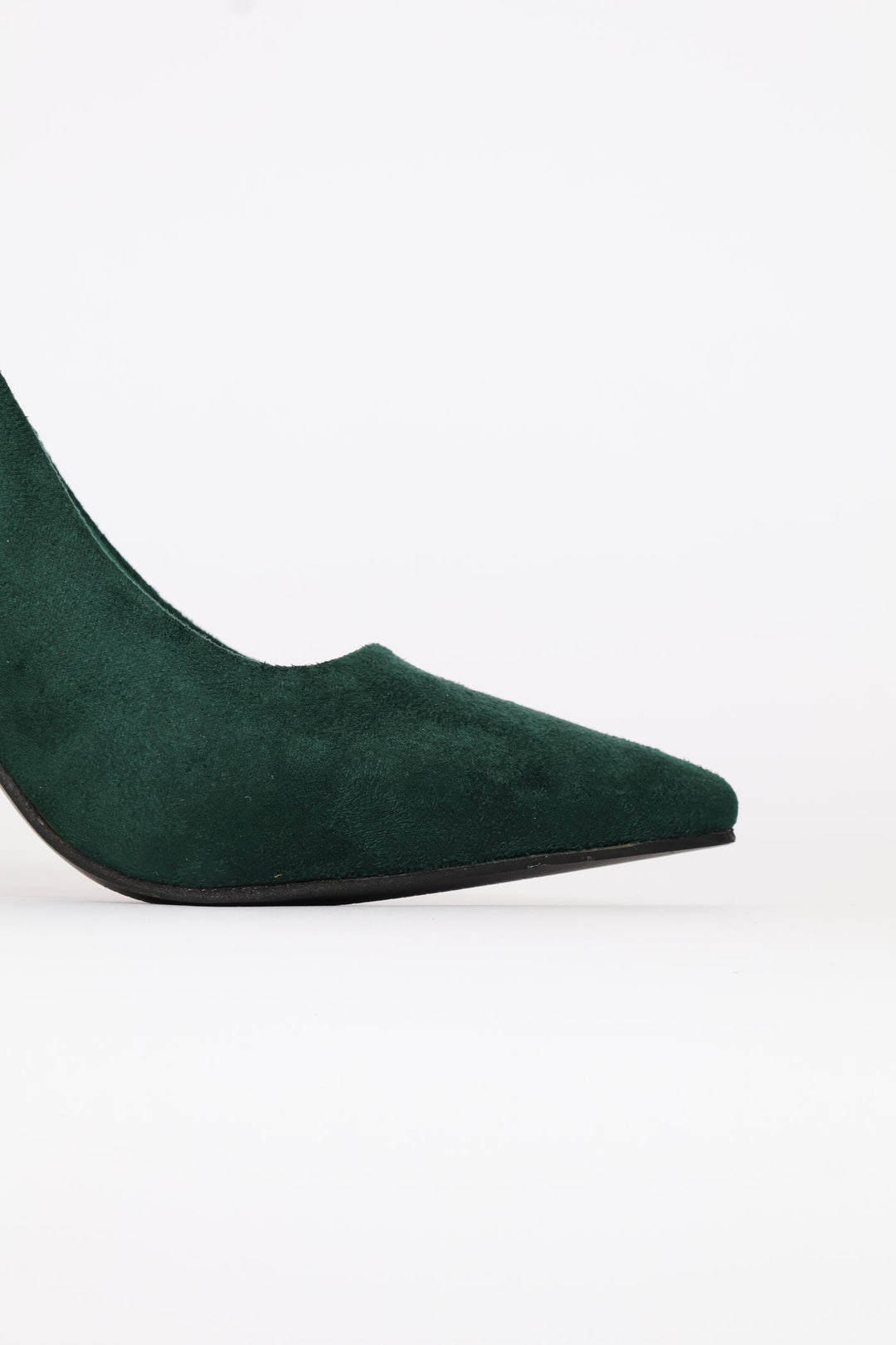 Microfibre Pointy Heel - Forest Green