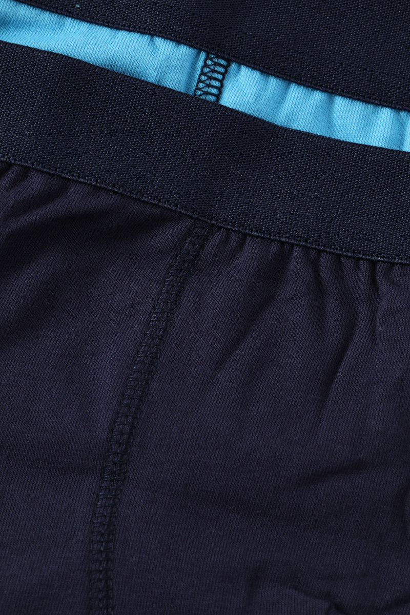 Boys 3 Pack Printed Stripe Boxers - Navy/Blue