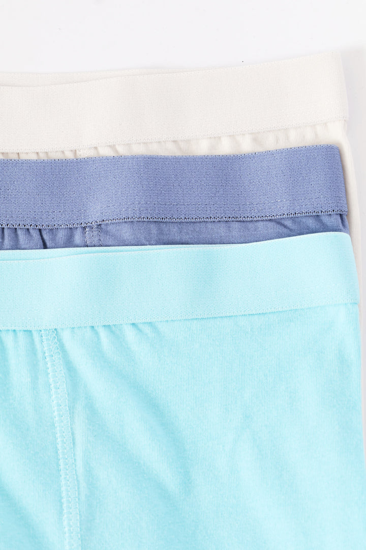 Boys 3 Pack Plain Boxers - Multi