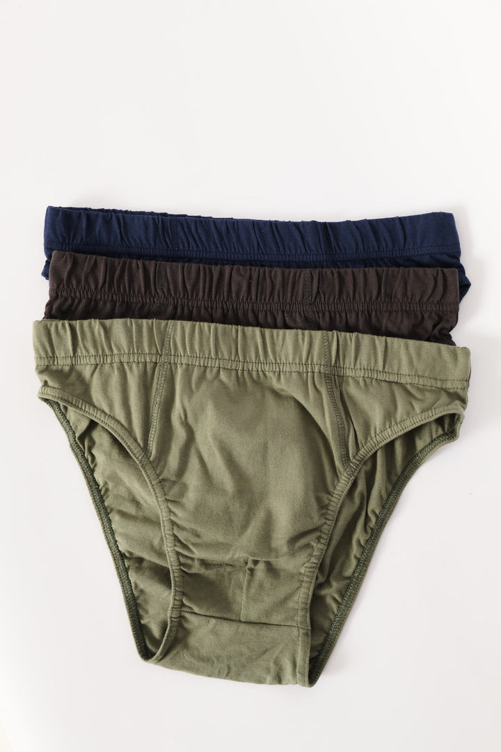 3 Pack Trend Colour Mini Briefs - Charcoal/Navy