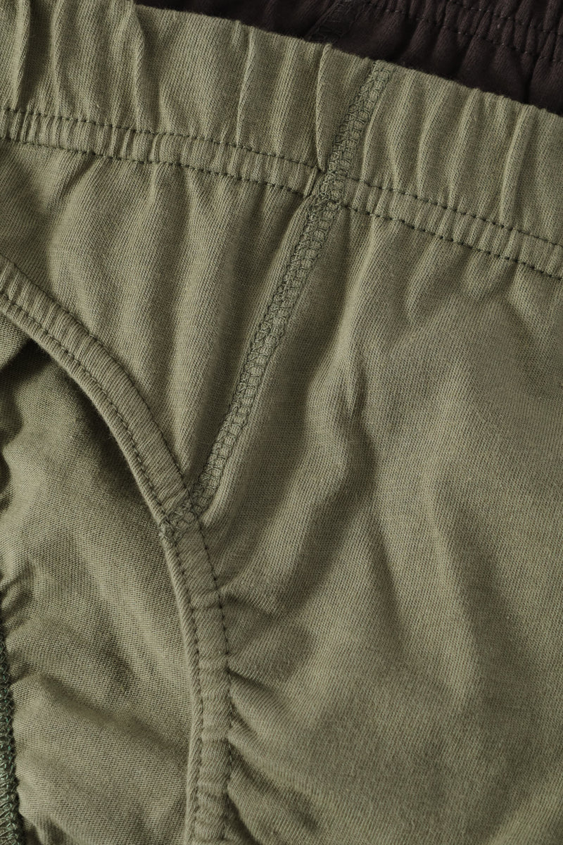 3 Pack Trend Colour Mini Briefs - Charcoal/Navy