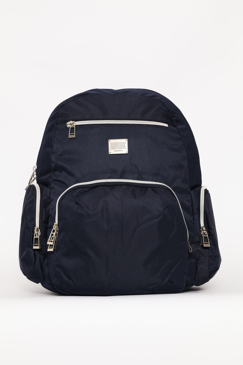 Front Zip Backpack - Navy