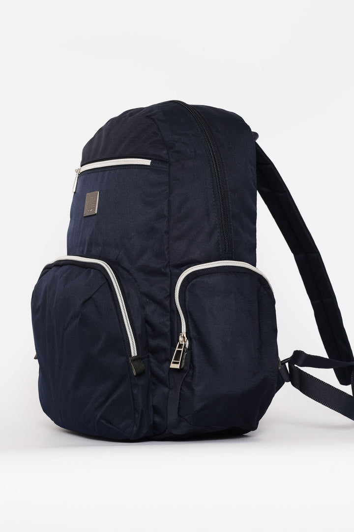 Front Zip Backpack - Navy