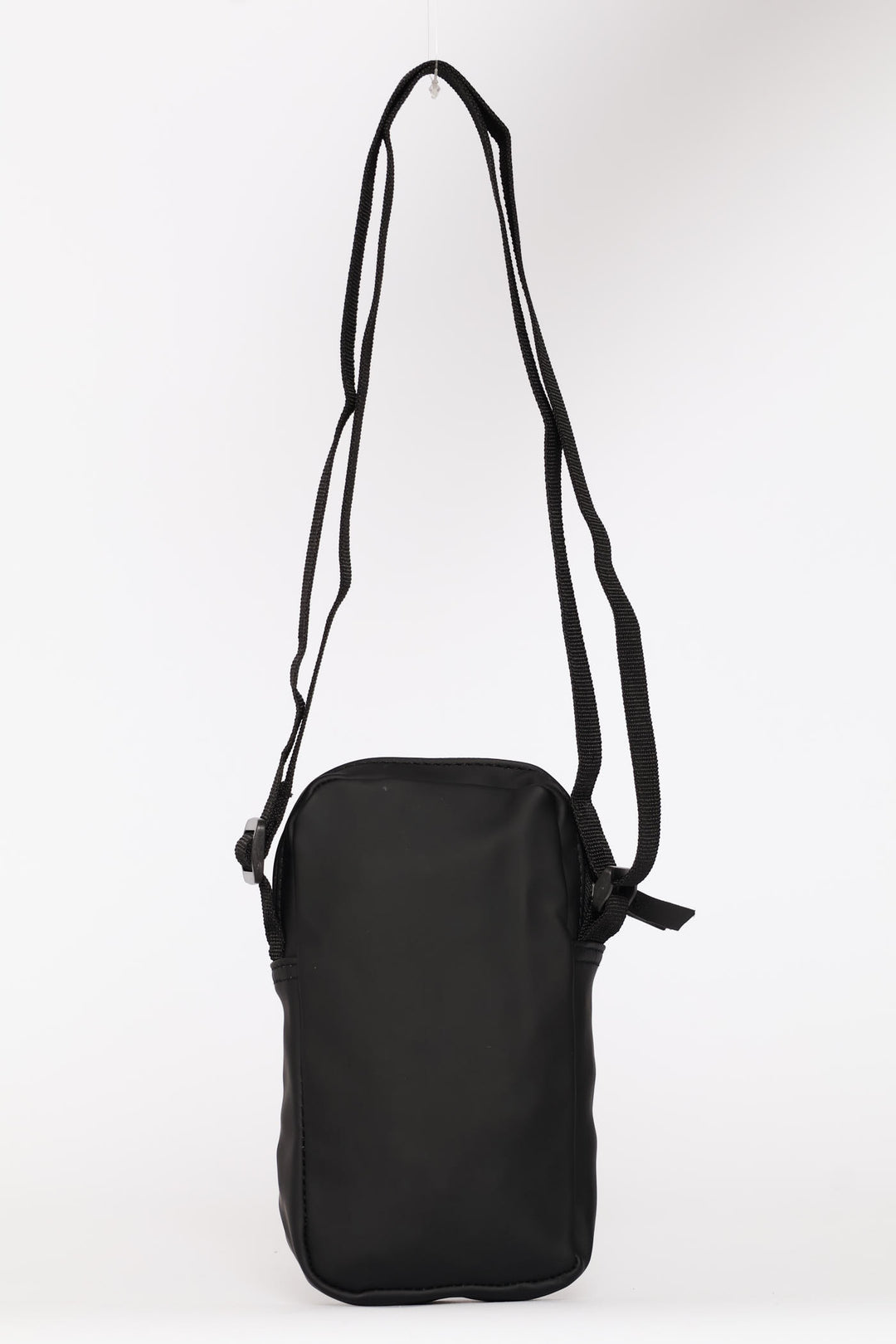 Rubberized Crossbody Bag - Black