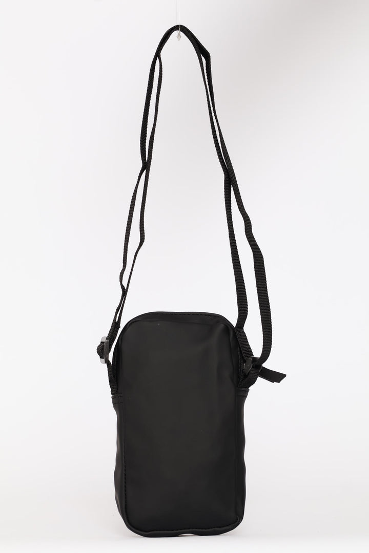 Rubberized Crossbody Bag - Black