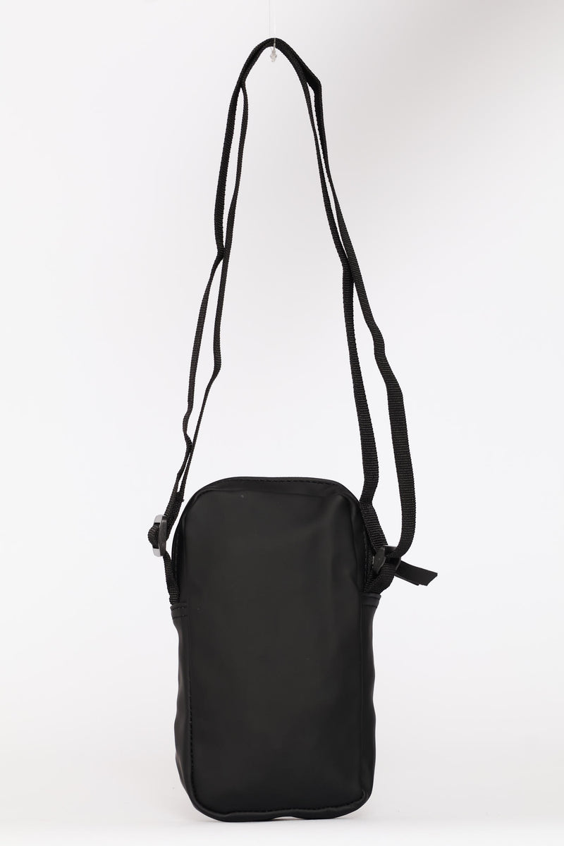 Rubberized Crossbody Bag - Black
