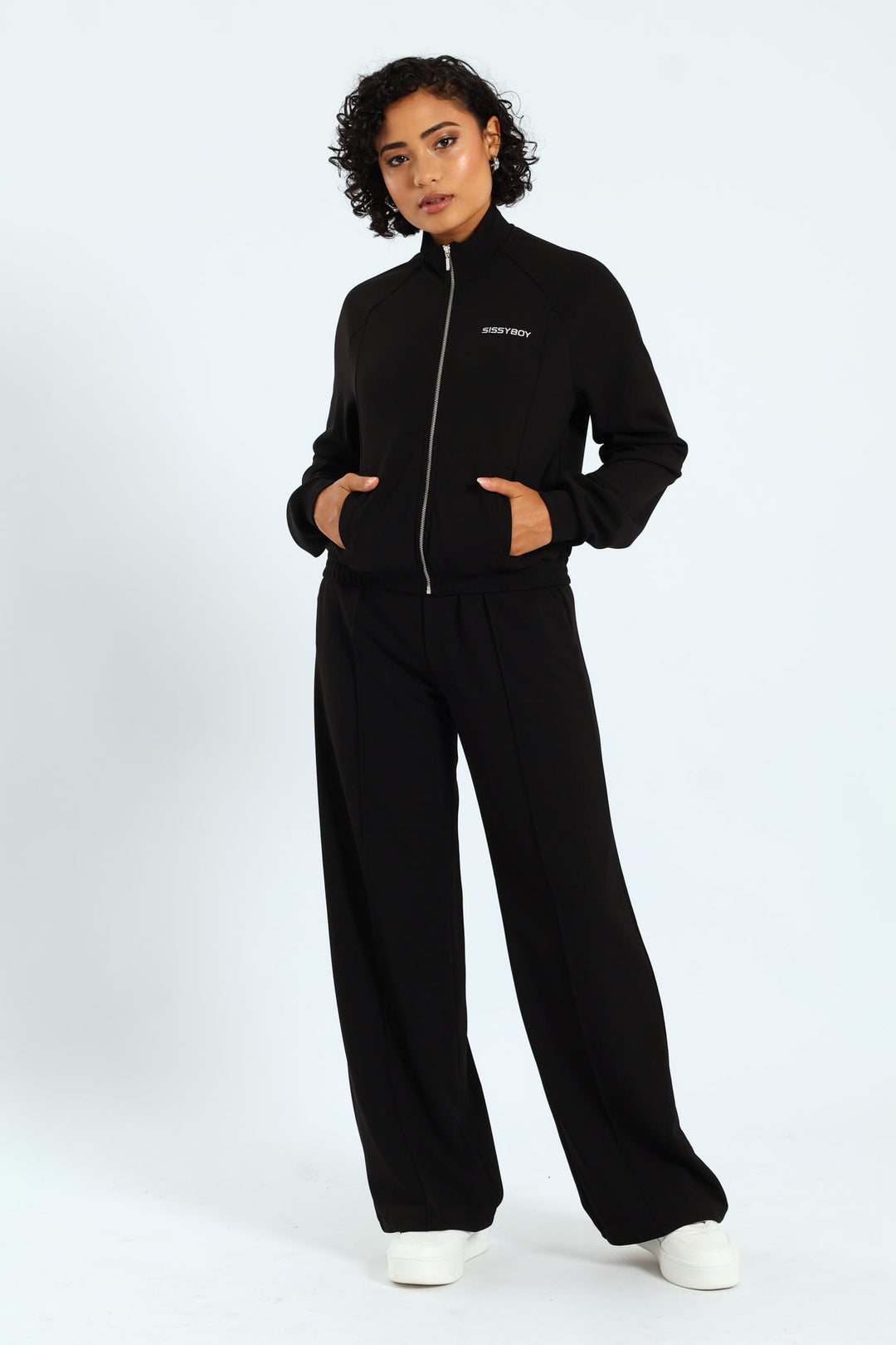 Sporty Cropped Jacket - Black