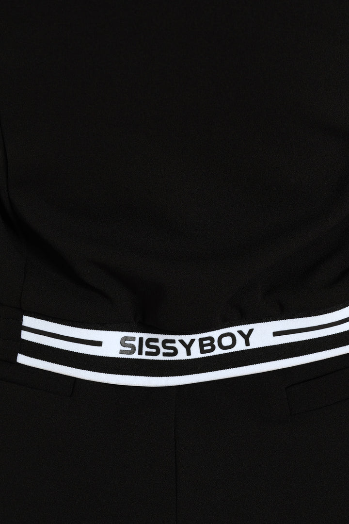 Sporty Cropped Jacket - Black