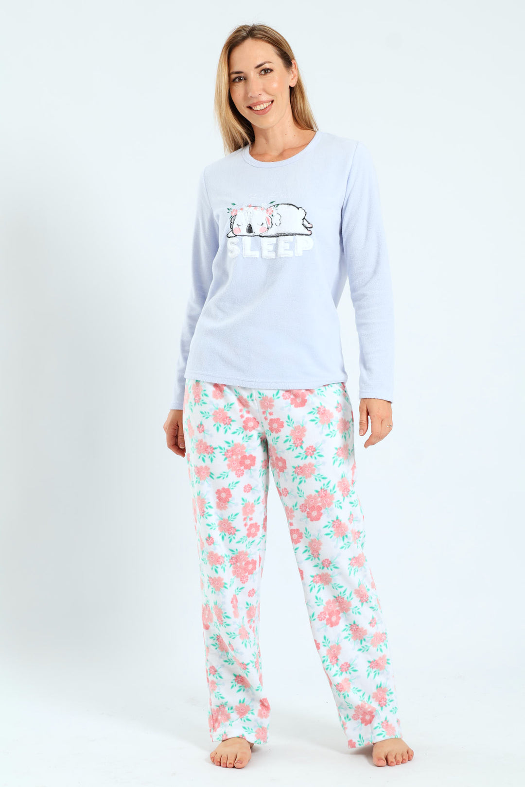 Polar Fleece Sleepy Koala Sleep Set - Blue