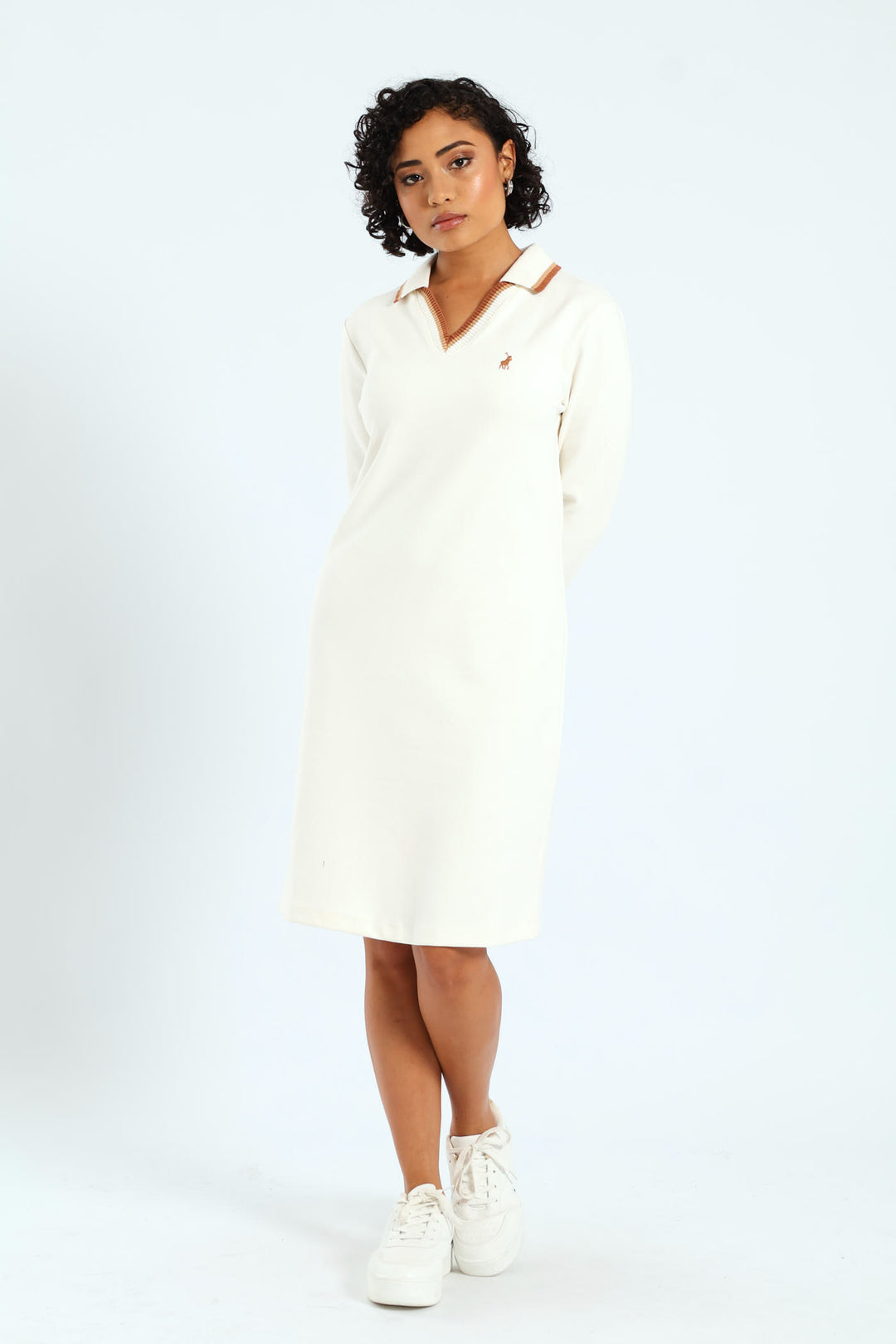 Sam Long Sleeve V-Neck Golfer Dress