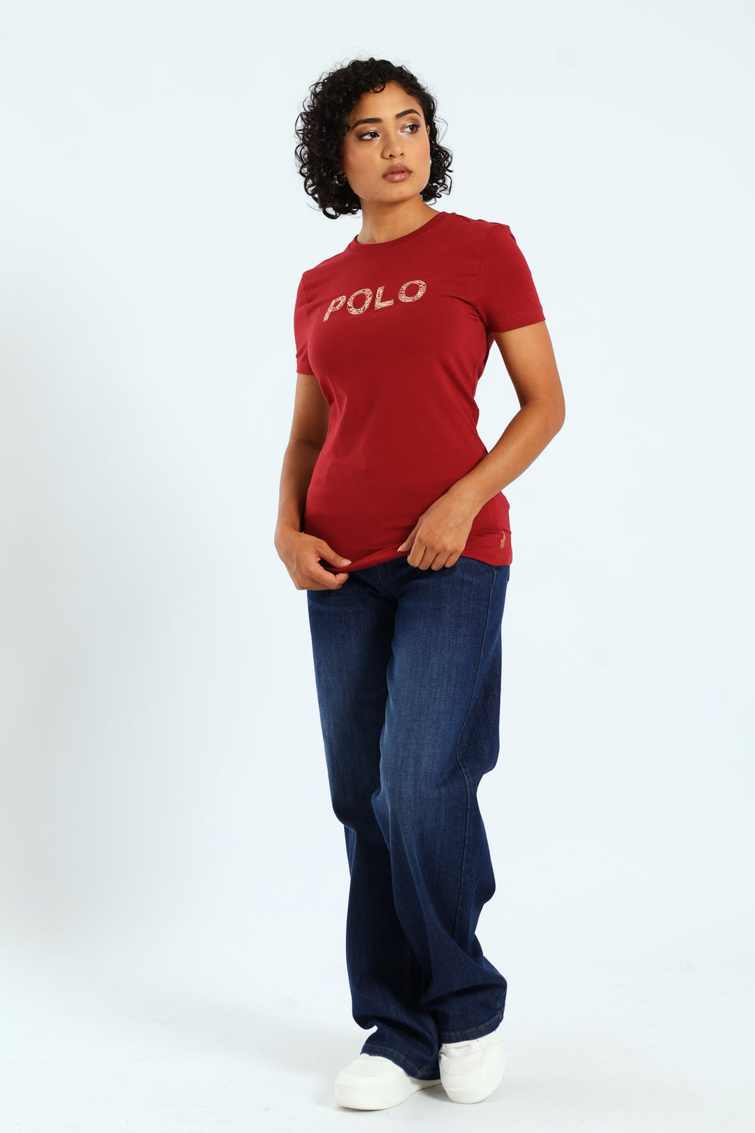 Anele Embellished Tee - Red