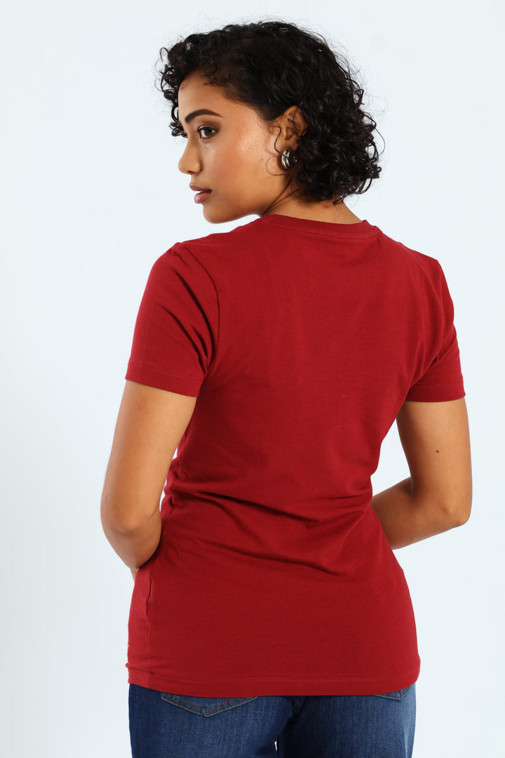 Anele Embellished Tee - Red