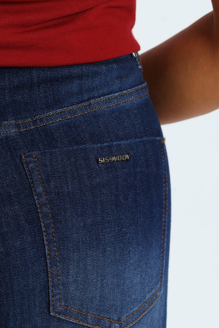 Wide Leg Denim - Dark Wash