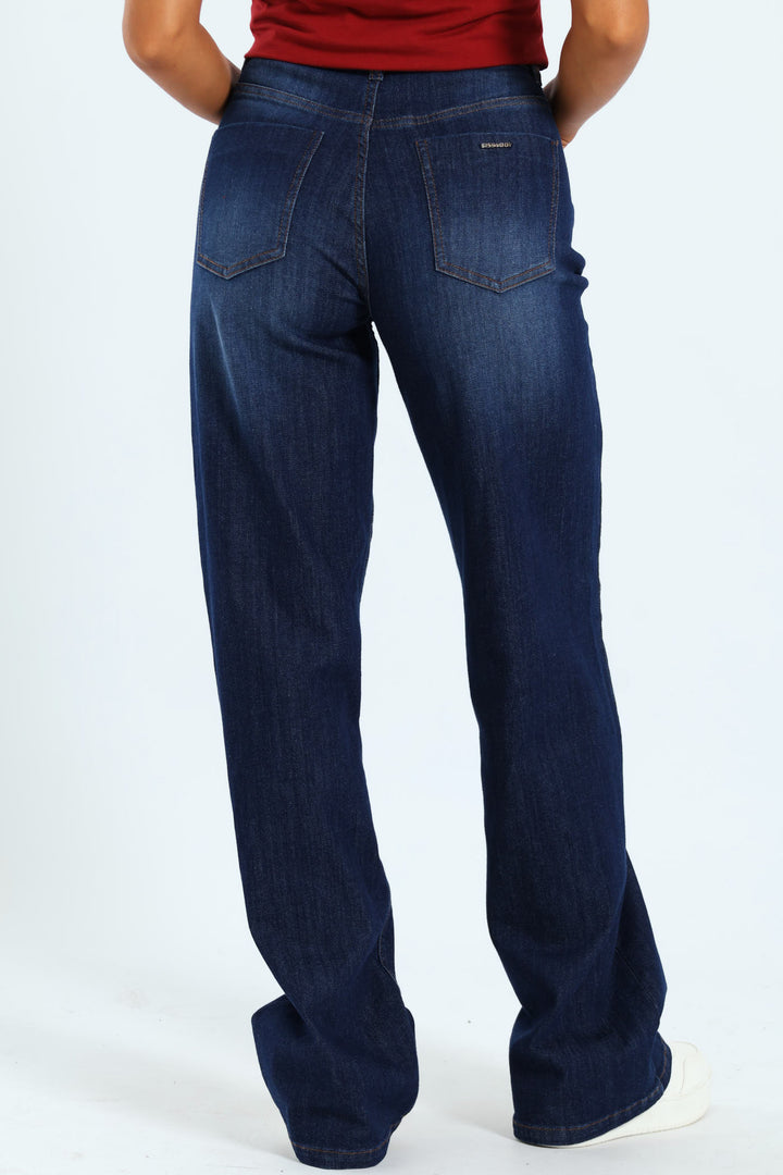 Wide Leg Denim - Dark Wash