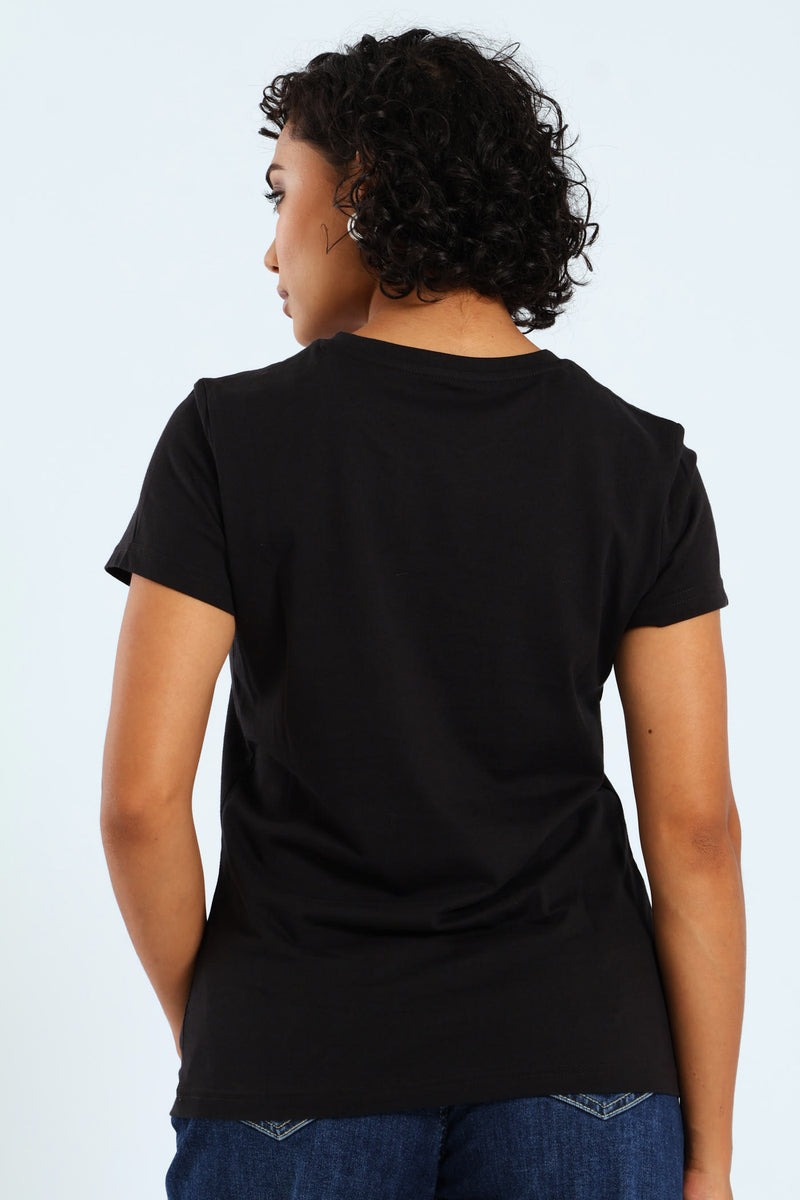 Graphics Floral Puma Logo Tee - Black