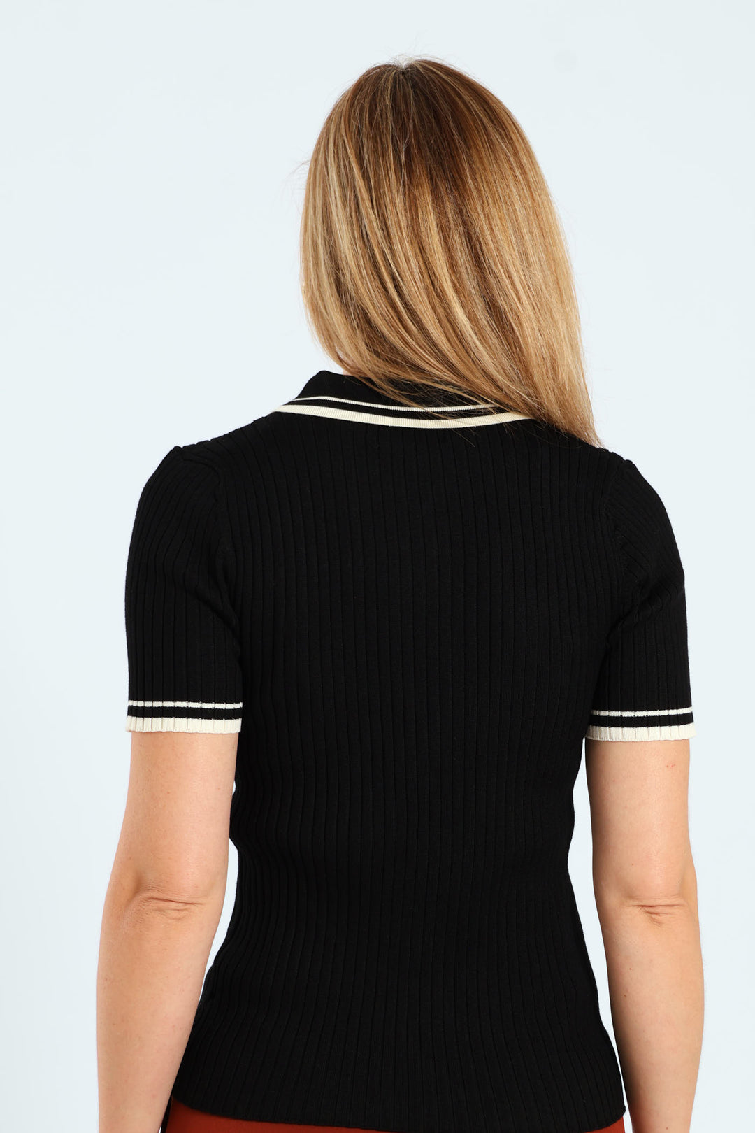 Double Tipped Golfer Tee - Black/Cream