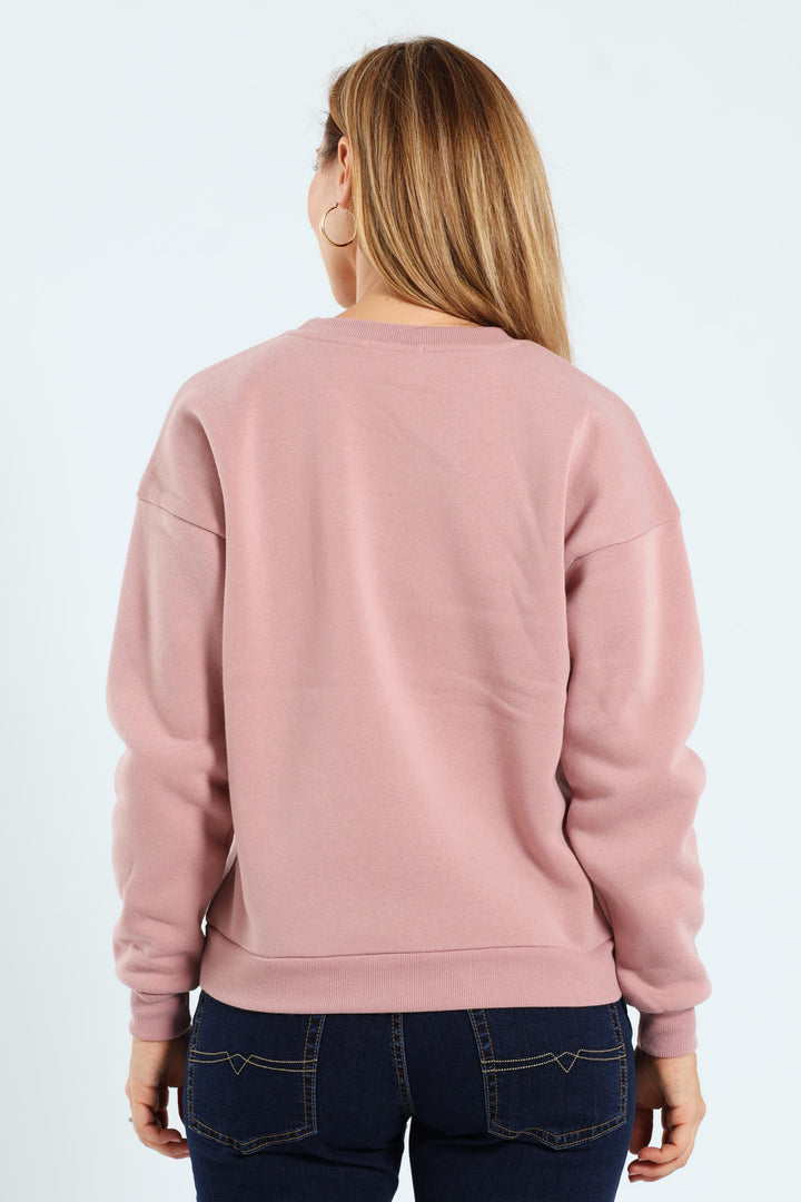 Marseille Tonal Embroidered Pullover - Mauve