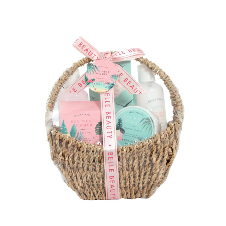 Belle Beauty Straw Basket Gift Set