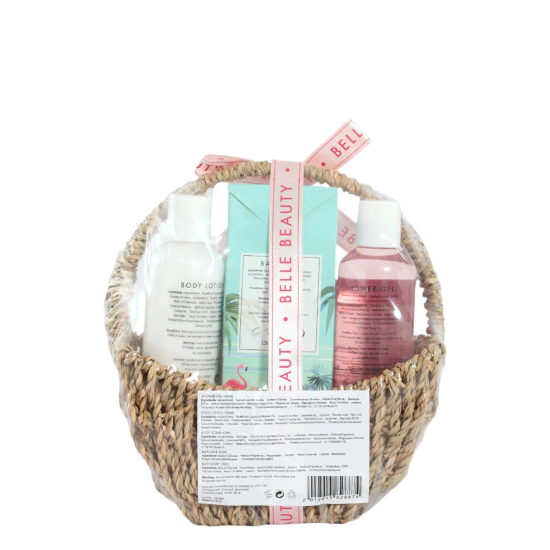Belle Beauty Straw Basket Gift Set