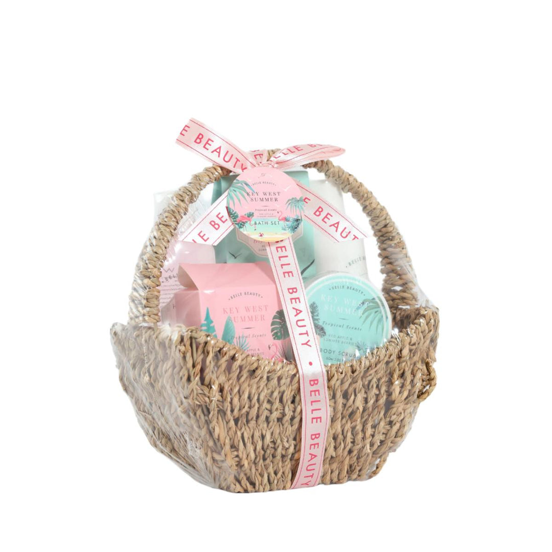 Belle Beauty Straw Basket Gift Set