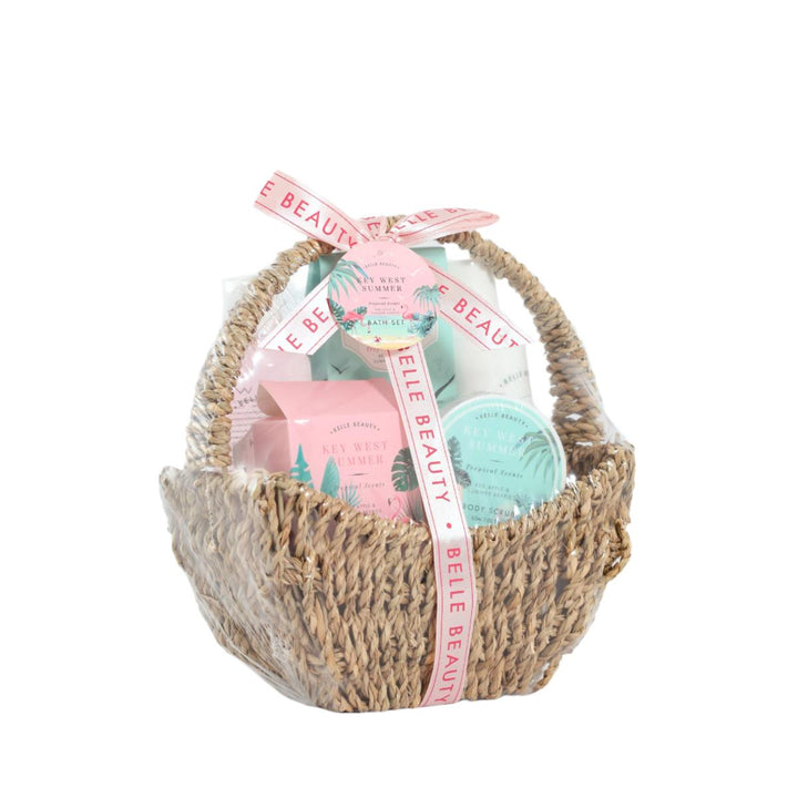 Belle Beauty Straw Basket Gift Set