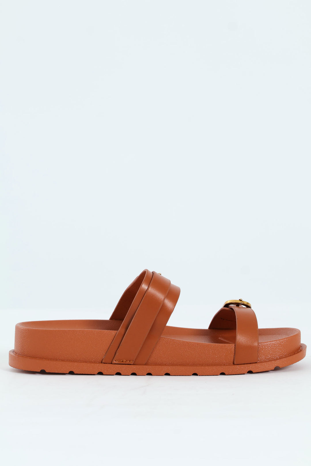 Double Buckle Sandal - Brown
