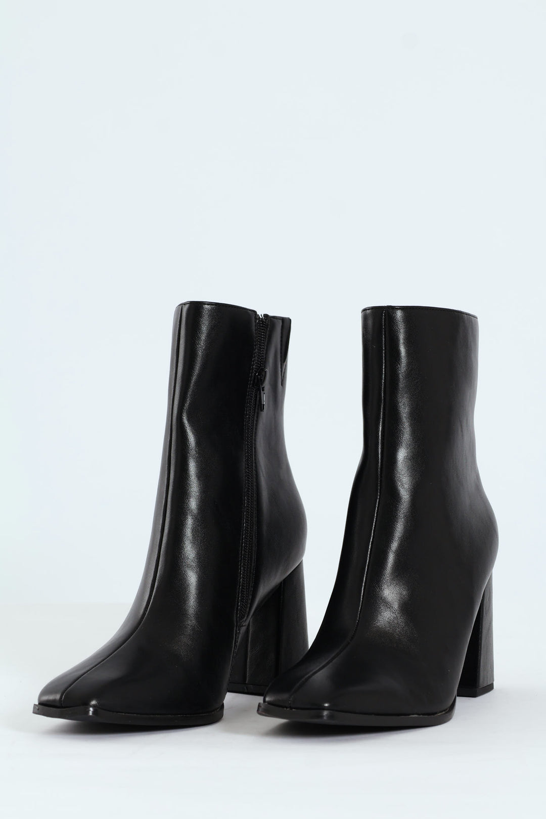 Square Toe Ankle Boot - Black