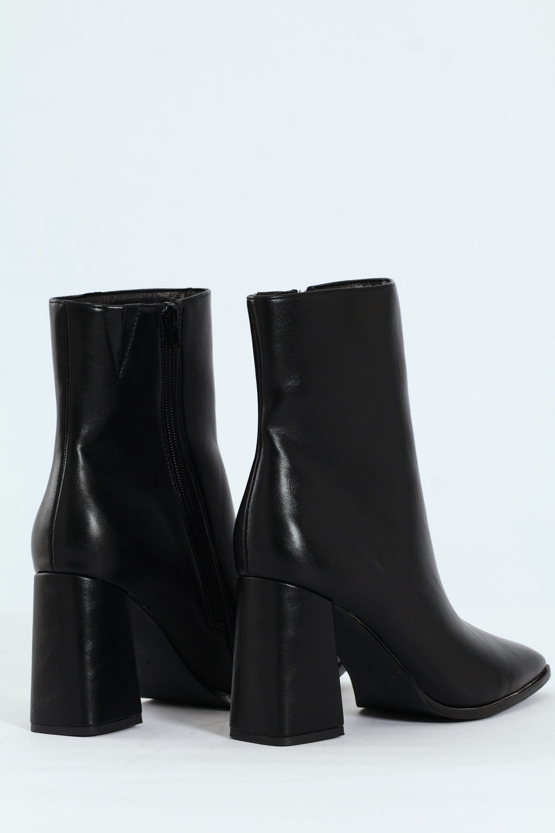 Square Toe Ankle Boot - Black