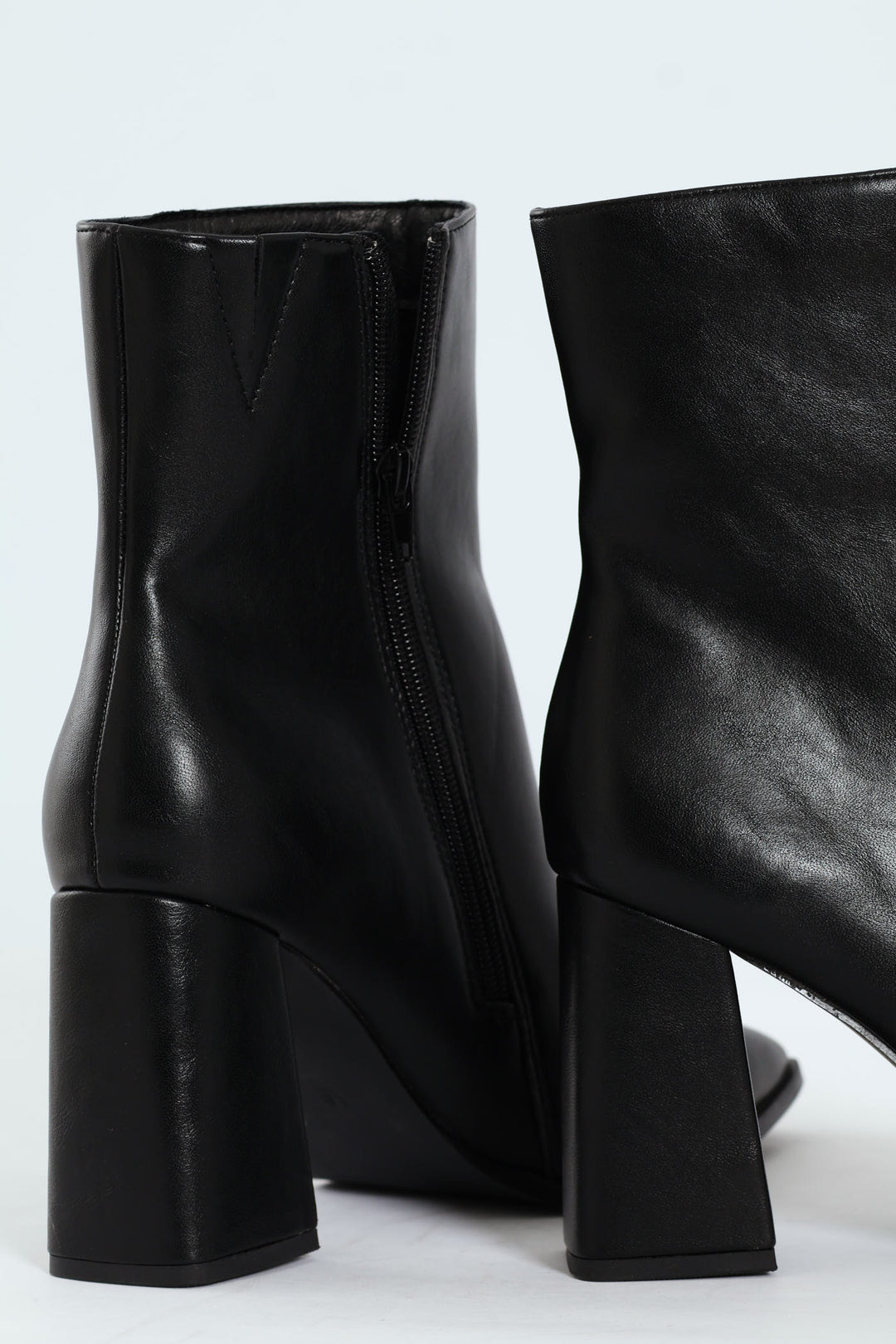 Square Toe Ankle Boot - Black