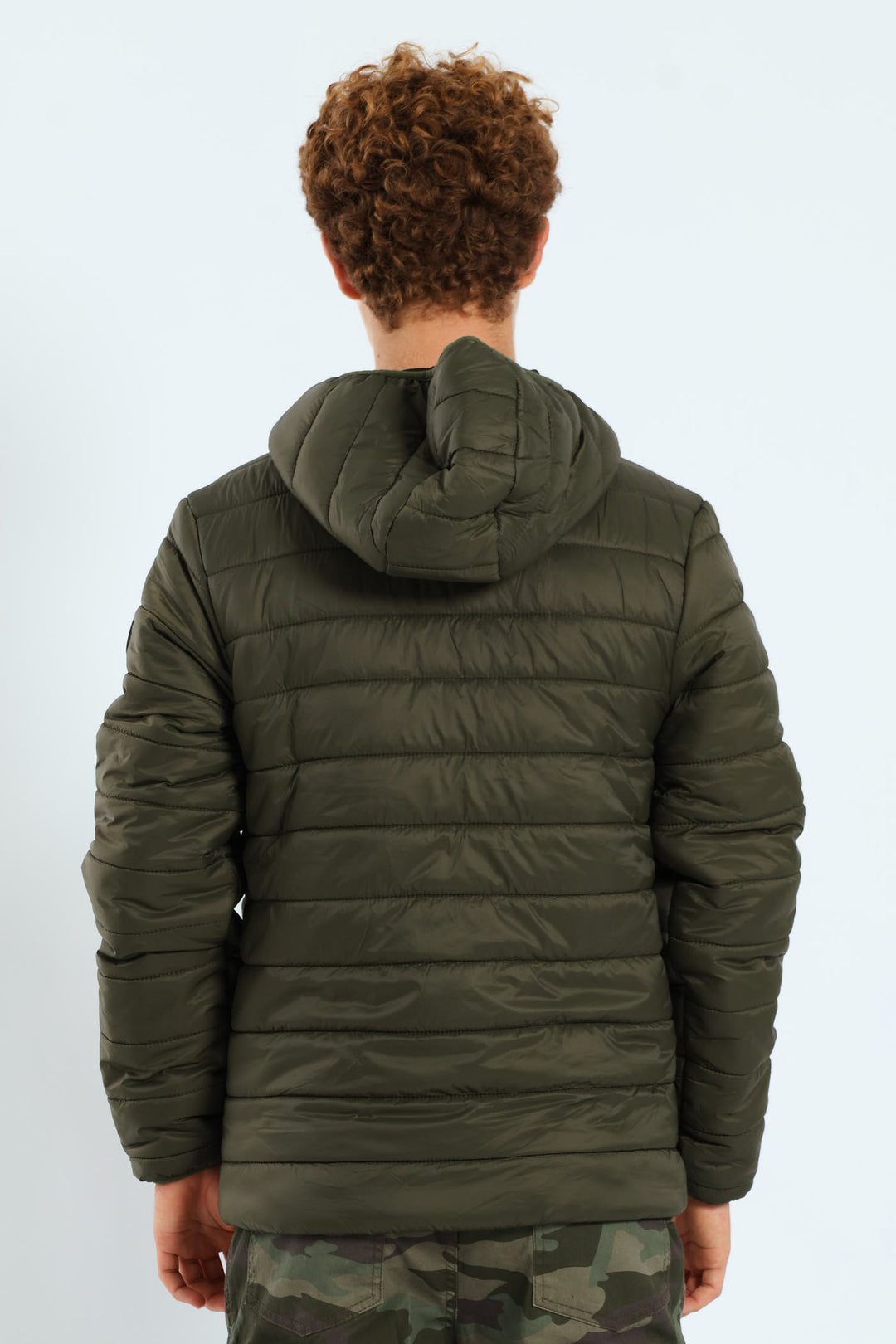 Boys Puffer Jacket - Olive