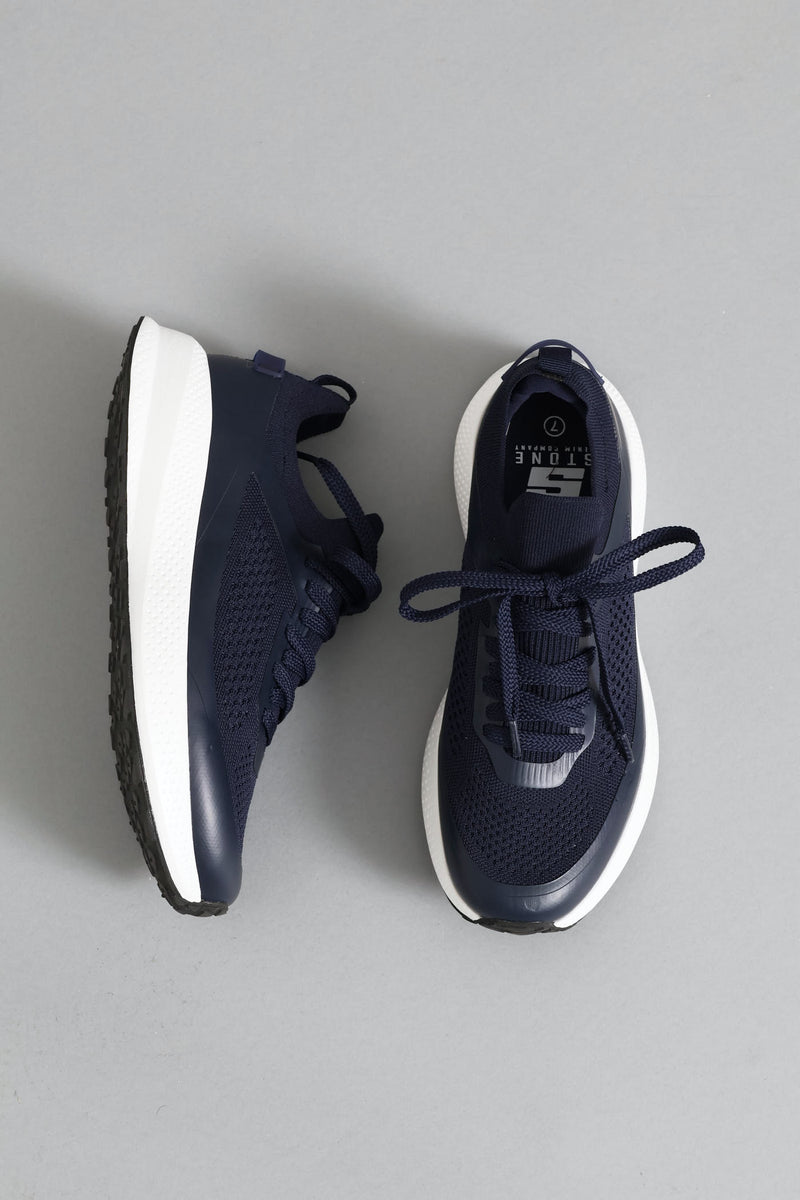 S ACTIVE Flyer Knit Lace Up Trainer - Navy