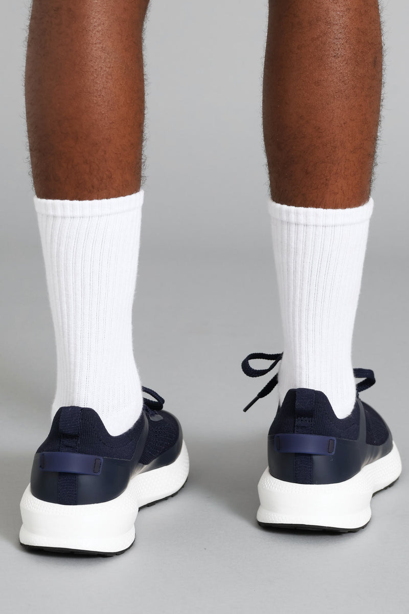 S ACTIVE Flyer Knit Lace Up Trainer - Navy