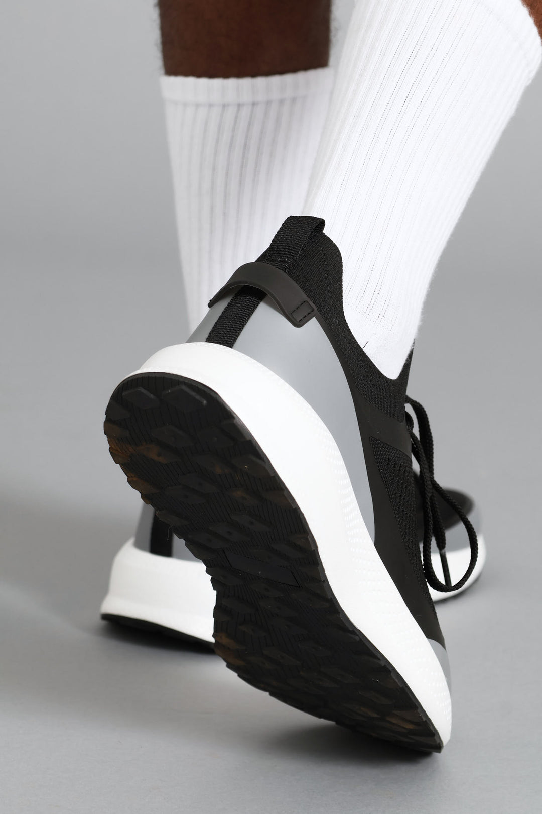 S ACTIVE Flyer Knit Lace Up Trainer - Black