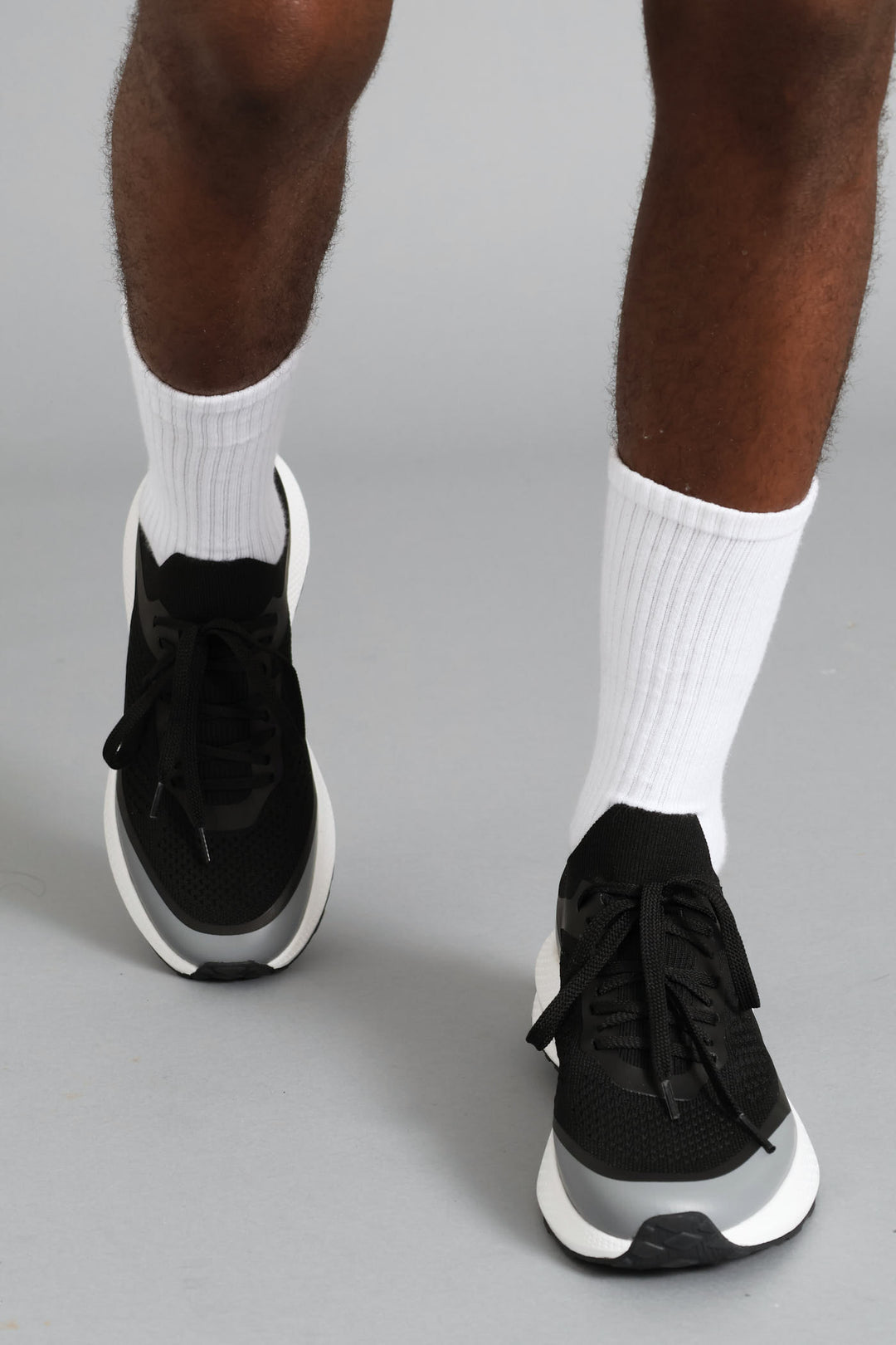 S ACTIVE Flyer Knit Lace Up Trainer - Black
