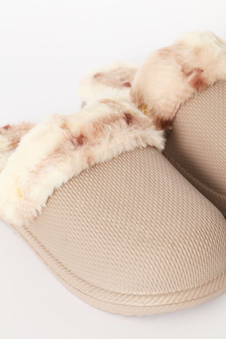 Printed Lined Closed Toe Eva Clog Slipper - Blush