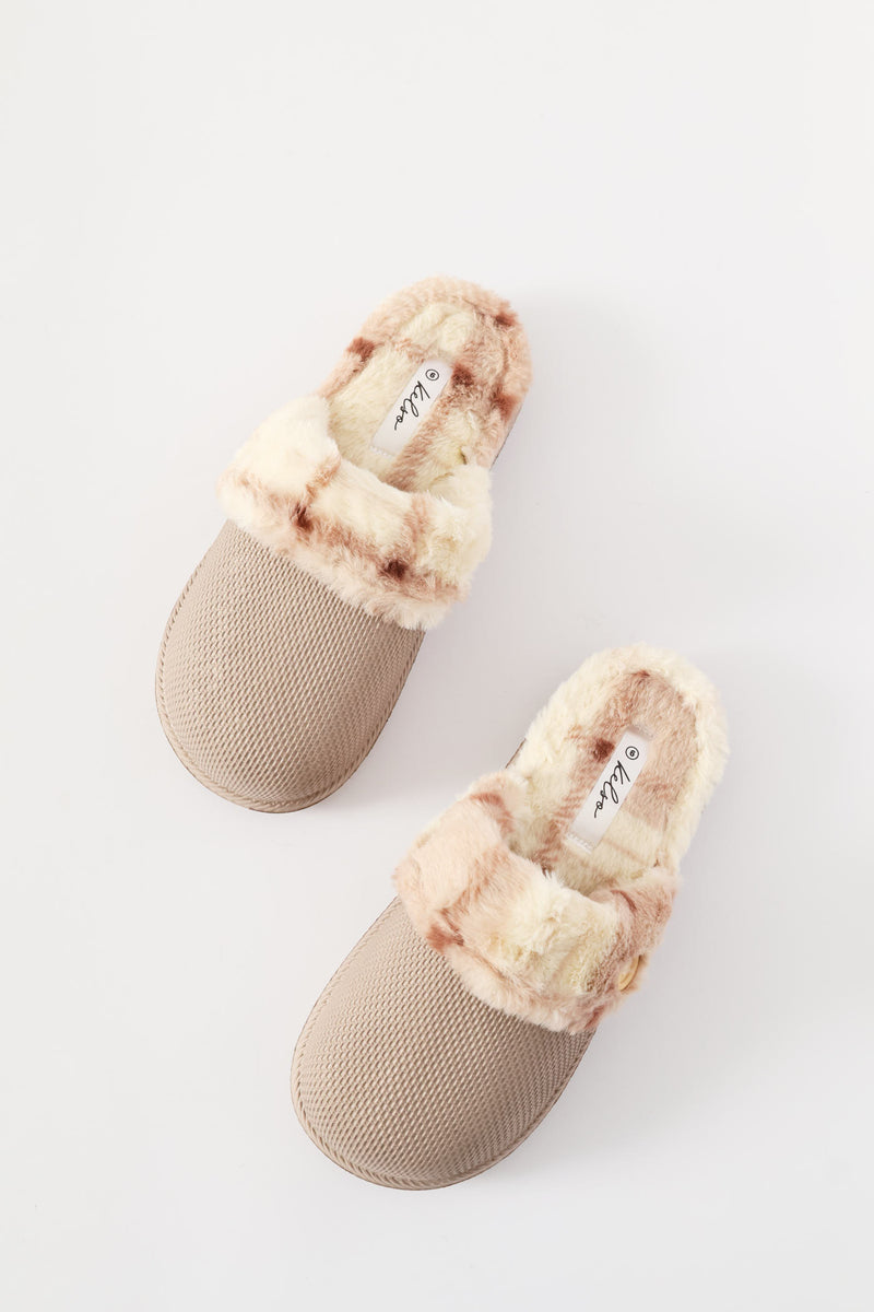 Printed Lined Closed Toe Eva Clog Slipper - Blush