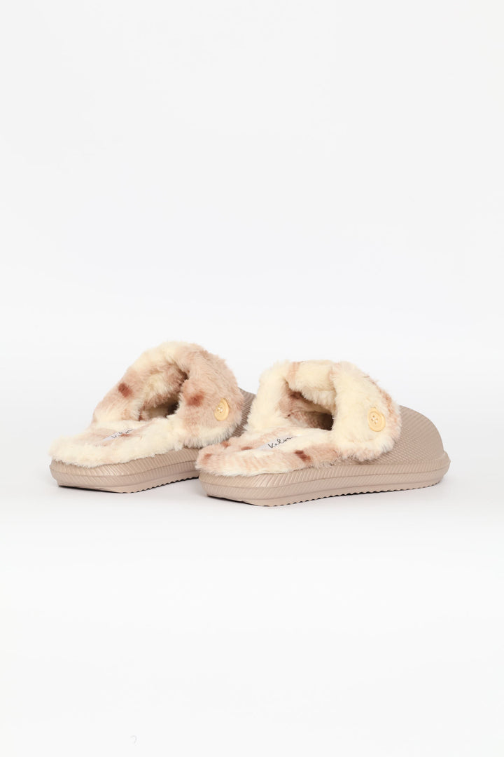 Printed Lined Closed Toe Eva Clog Slipper - Blush