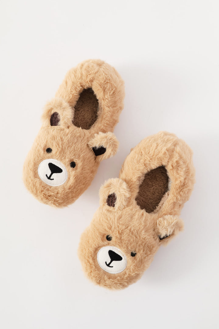 Winter Bear Slipper Socks - Beige