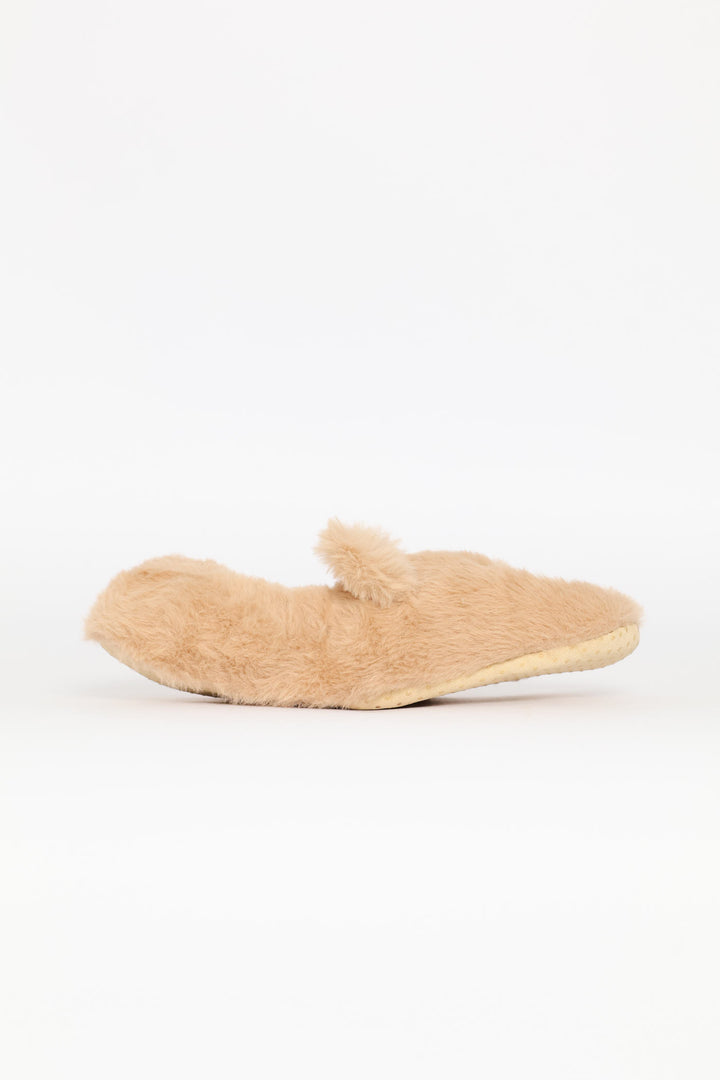 Winter Bear Slipper Socks - Beige