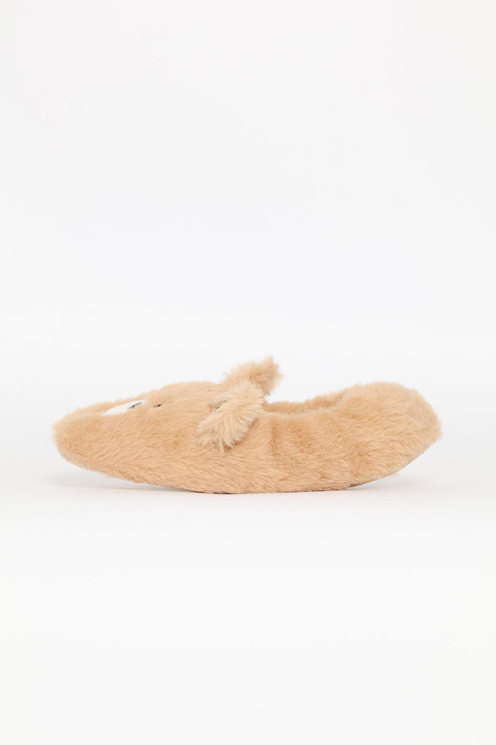 Winter Bear Slipper Socks - Beige