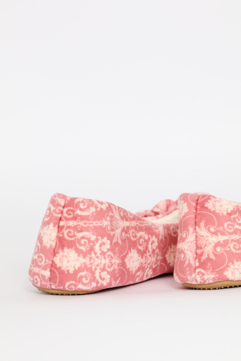 Fleece Pump Slippers - Blush