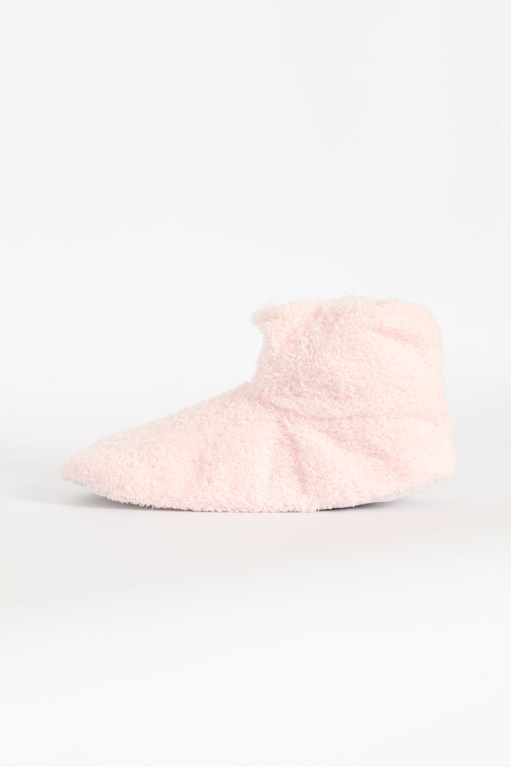 Winter Bootie Slipper Socks - Pink