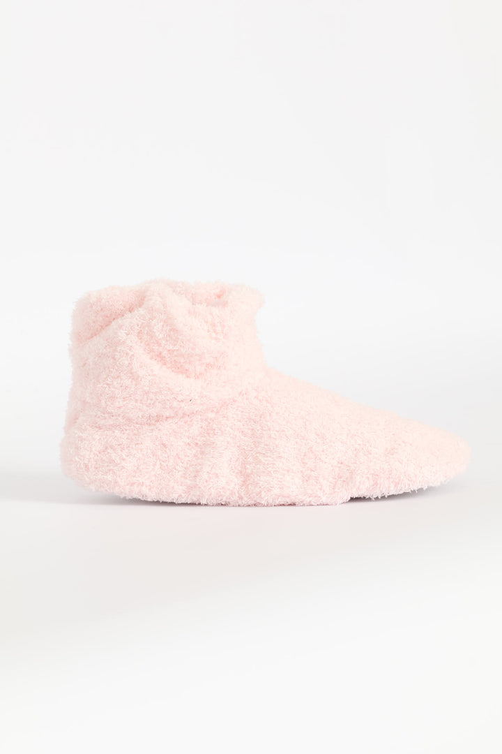 Winter Bootie Slipper Socks - Pink