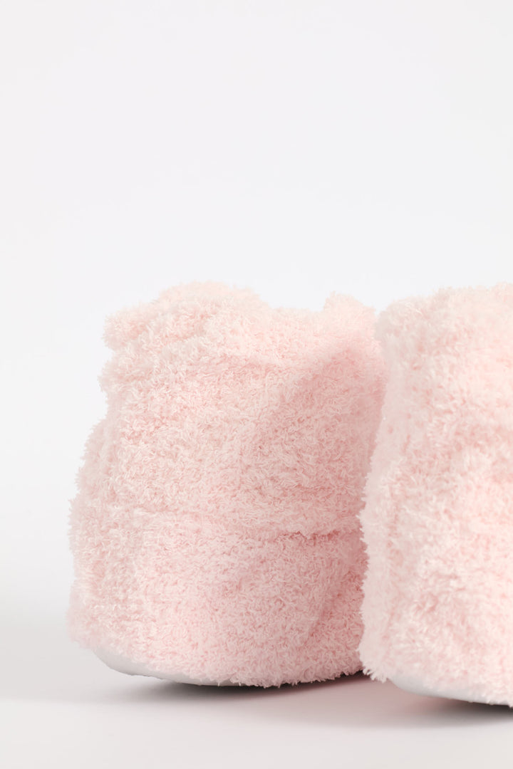 Winter Bootie Slipper Socks - Pink