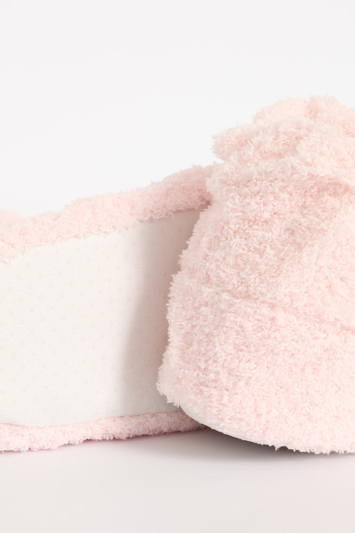 Winter Bootie Slipper Socks - Pink