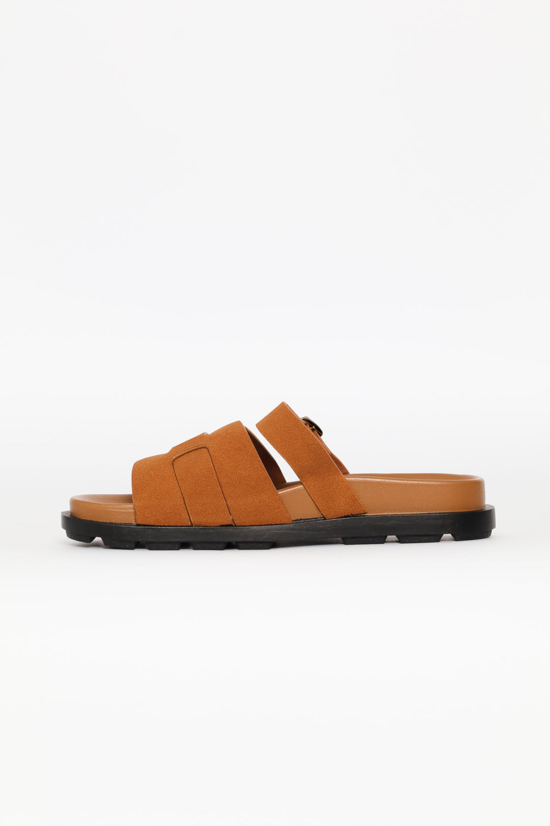 Strap H-Mule Sandal - Brown